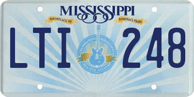MS license plate LTI248