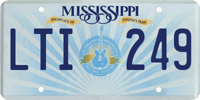 MS license plate LTI249