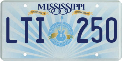 MS license plate LTI250
