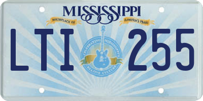 MS license plate LTI255