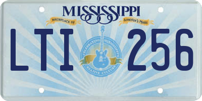 MS license plate LTI256