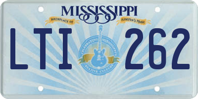 MS license plate LTI262
