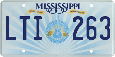 MS license plate LTI263