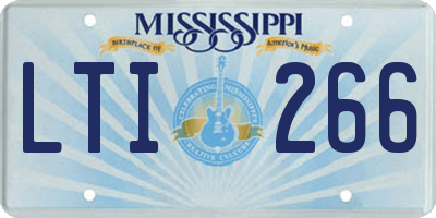 MS license plate LTI266
