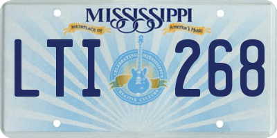 MS license plate LTI268