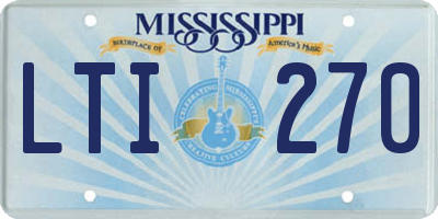 MS license plate LTI270