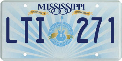 MS license plate LTI271
