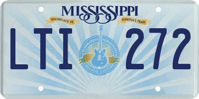 MS license plate LTI272