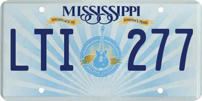 MS license plate LTI277