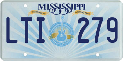 MS license plate LTI279