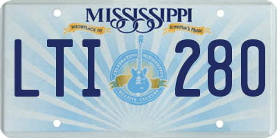 MS license plate LTI280