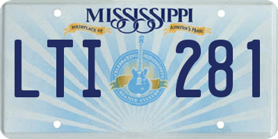 MS license plate LTI281