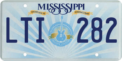 MS license plate LTI282