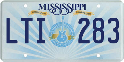 MS license plate LTI283
