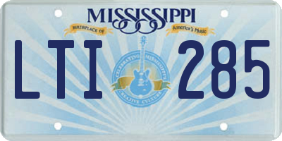 MS license plate LTI285