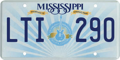 MS license plate LTI290