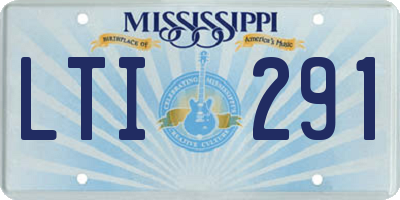 MS license plate LTI291