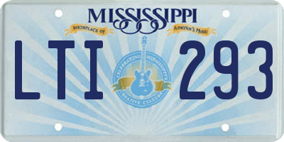 MS license plate LTI293