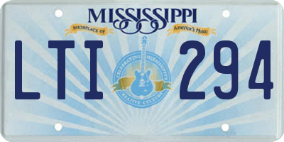 MS license plate LTI294