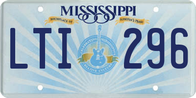 MS license plate LTI296