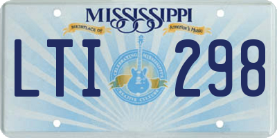 MS license plate LTI298