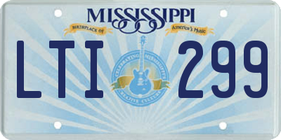 MS license plate LTI299