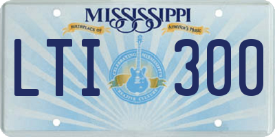MS license plate LTI300
