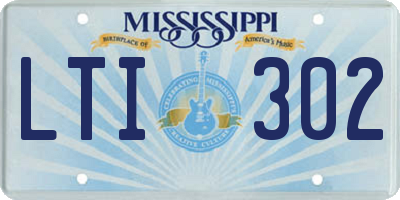 MS license plate LTI302