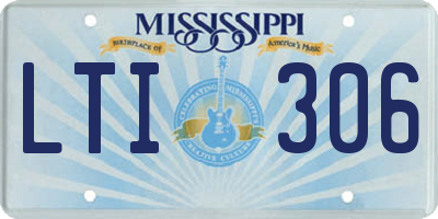 MS license plate LTI306