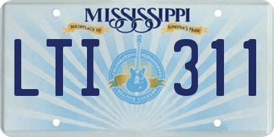 MS license plate LTI311