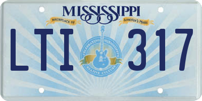 MS license plate LTI317