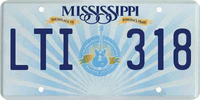 MS license plate LTI318