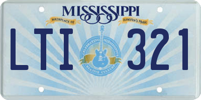 MS license plate LTI321