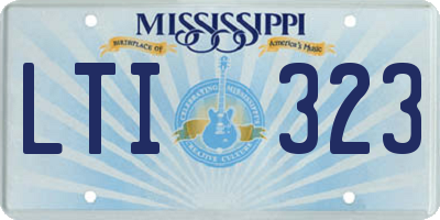 MS license plate LTI323