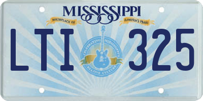 MS license plate LTI325
