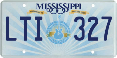 MS license plate LTI327