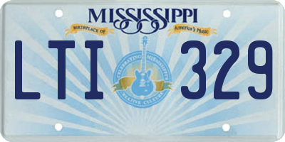 MS license plate LTI329