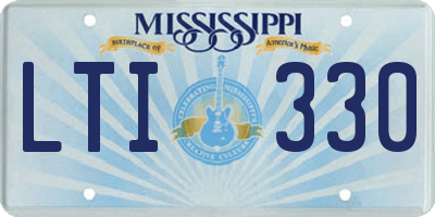MS license plate LTI330