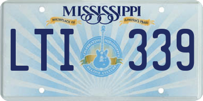 MS license plate LTI339