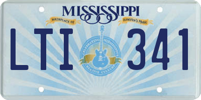 MS license plate LTI341