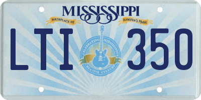MS license plate LTI350