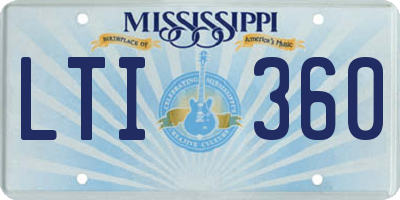 MS license plate LTI360