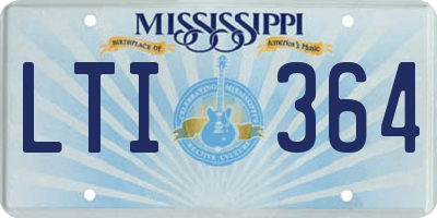 MS license plate LTI364