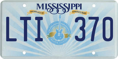MS license plate LTI370