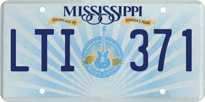 MS license plate LTI371