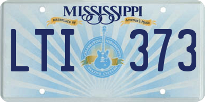 MS license plate LTI373
