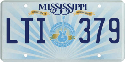 MS license plate LTI379