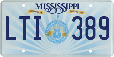 MS license plate LTI389