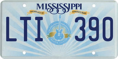 MS license plate LTI390