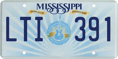 MS license plate LTI391